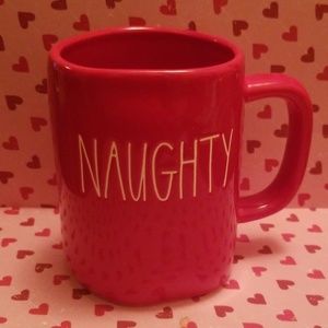 Rae Dunn Red 2 sided  "NAUGHTY/NICE" coffee mug